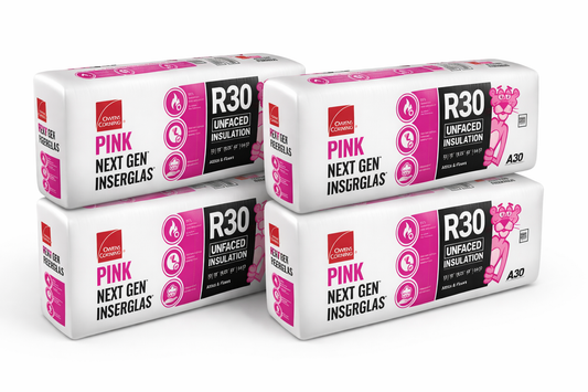 Owens Corning R-30 24”Unfaced Fiberglass Insulation Batts – Bundle of 4 Bags- Local Pick Up Morrow, GA